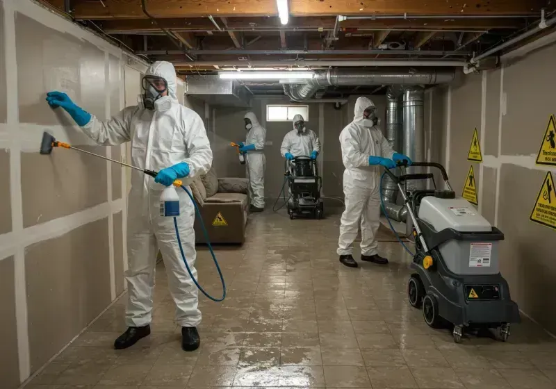 Basement Moisture Removal and Structural Drying process in Tainter Lake, WI